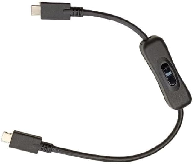 USB-C Extension Cable with Inline On/Off Switch - 6ft Power Control for Monitors, Printers and Gaming | Gold-Plated Connectors and 4K Video Support (Black)
