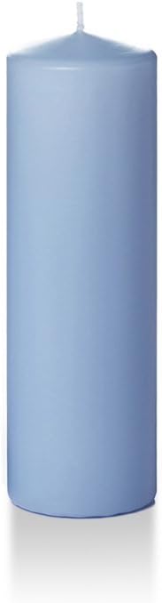 yummi 2.25" x 7" Periwinkle Blue Slim Round Pillar Candles - 4 per Pack