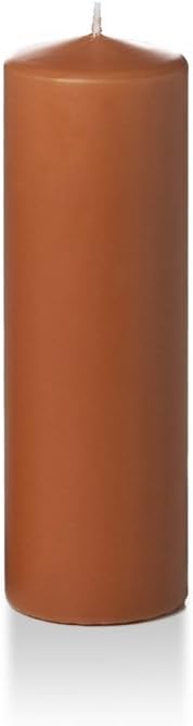 yummi 2.25" x 7" Toffee Slim Round Pillar Candles - 4 per Pack