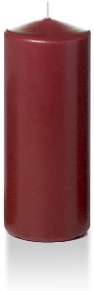 yummi 2.25" x 5" Burgundy Slim Round Pillar Candles - 4 per Pack