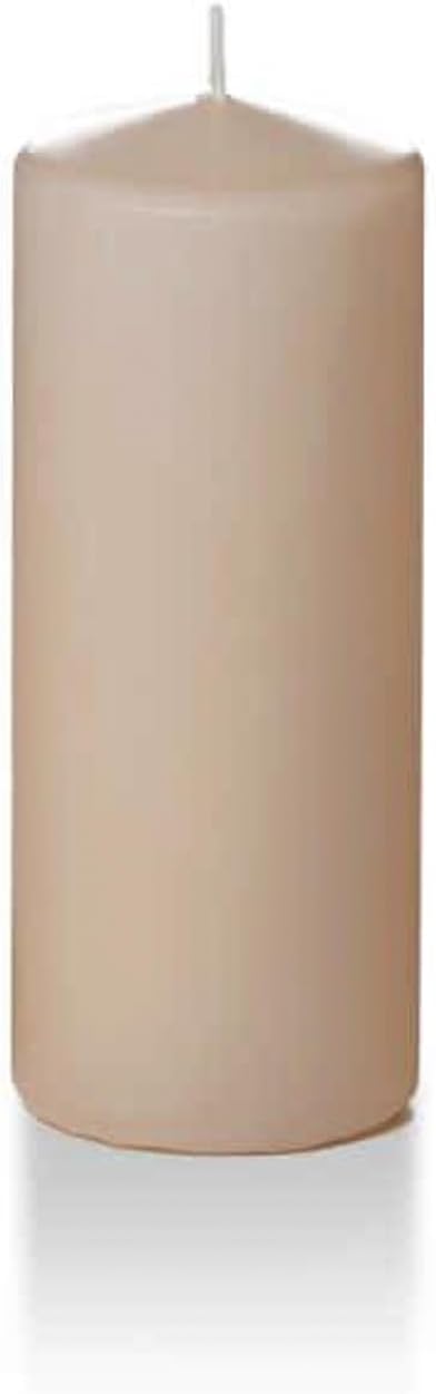 yummi 2.25" x 5" Sandstone Slim Round Pillar Candles - 4 per Pack