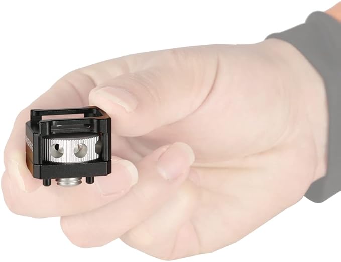 NICEYRIG Cold Shoe Adapter for ARRI Mount, Thumbscrew Easy Mounting Cold Shoe Base for Camera Cage Rig, DSLR Top Handle, Cheeseplate - 500