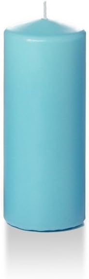 yummi 2.25" x 5" Caribbean Blue Round Pillar Candles - 4 per Pack