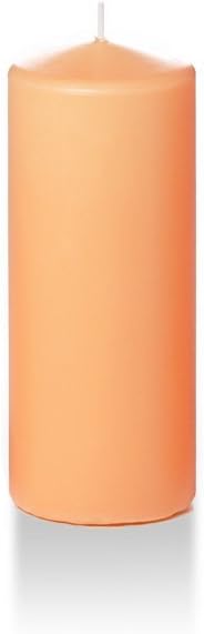 yummi 2.25" x 5" Peach Slim Round Pillar Candles - 4 per Pack