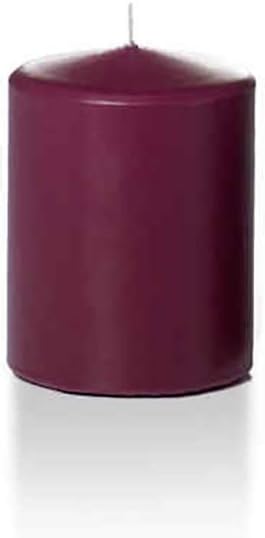 yummi 2.25" x 3" Magenta Slim Round Pillar Candles - 4 per Pack