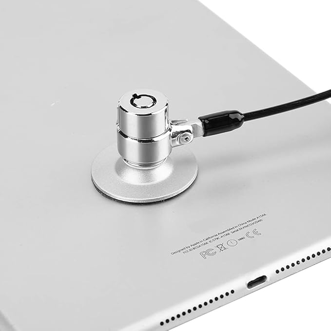 Security Hardware Cable Lock Kit,Retractable Cable Lock Portable Keyed Laptop Lock 3 Keys 6.2Ft for Monitors, Laptops, MacBooks, Tablets, iPad,Mac mini, (Keyed Different)