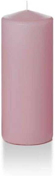 yummi 2.25" x 5" Light Rose Slim Round Pillar Candles - 4 per Pack