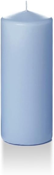 yummi 2.25" x 5" Periwinkle Blue Slim Round Pillar Candles - 4 per Pack