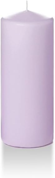 yummi 2.25" x 5" Lavender Slim Round Pillar Candles - 4 per Pack