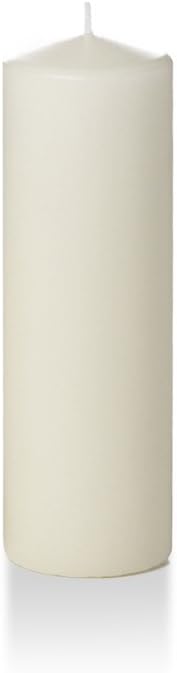 yummi 2.25" x 7" Ivory Slim Round Pillar Candles - 4 per Pack