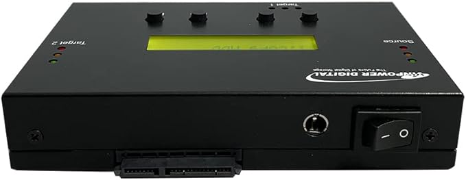 Vinpower 1 to 2 SATA 2.5" & 3.5" Hard Disk Drive/Solid State Drive (HDD/SSD) Clone Duplicator and DOD Level Eraser