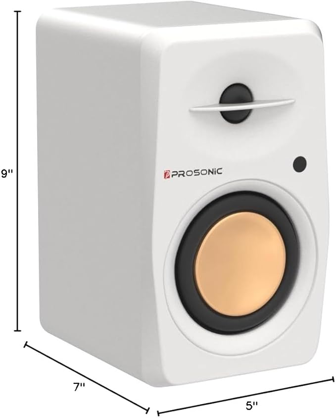 Active Bluetooth Bookshelf Speaker Studio Monitor Home Theater, Optical Input, Coaxial Input, 2 x RCA Aux Input, 30 Watts x 2 (White)