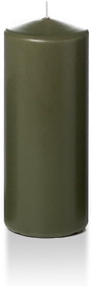 yummi 2.25" x 5" Olive Slim Round Pillar Candles - 4 per Pack