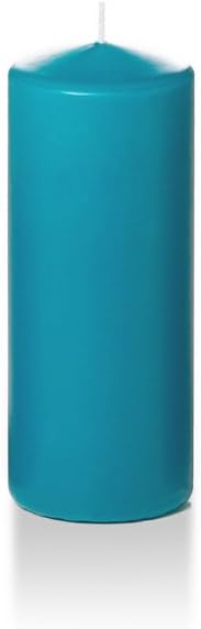yummi 2.25" x 5" Turquoise Slim Round Pillar Candles - 4 per Pack