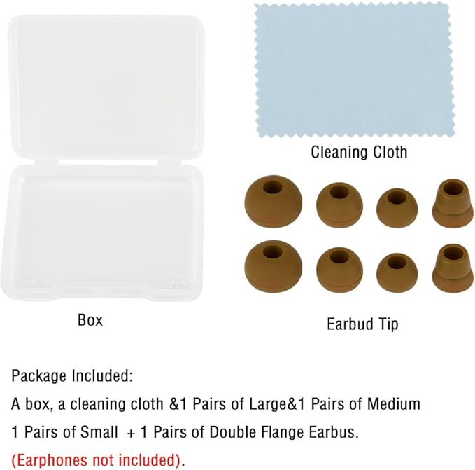 Silicone Replacement Earbud Tips Eartips Earbuds Eargels Compatible with Powerbeats 1/2/3 Wireless Beats by Dre Headphones,4 Pairs Earbud Cap(Brown)