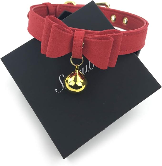 Bell Choker Collar Necklace Lolita Bow Collar Cat Kitty Velvet Necklace