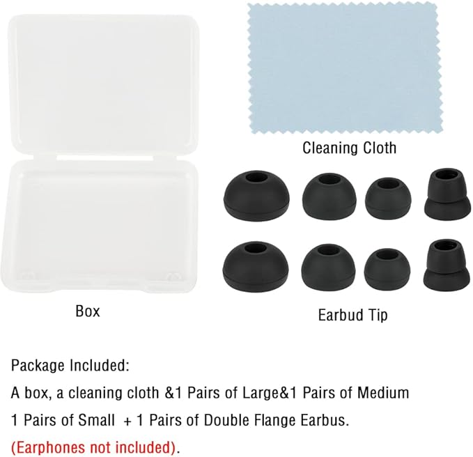 4 Pairs Silicone Earbud Tips Replacement Eartips Earbuds Cap Eartips Tips Compatible with Powerbeats 1/2/3 Wireless Beats by Dre Headphones (Black)