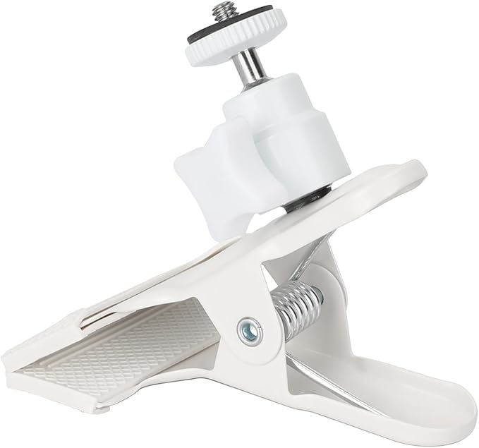 CAMVATE Spring Clip Clamp with Mini Ball Head Mount (White) - 3542