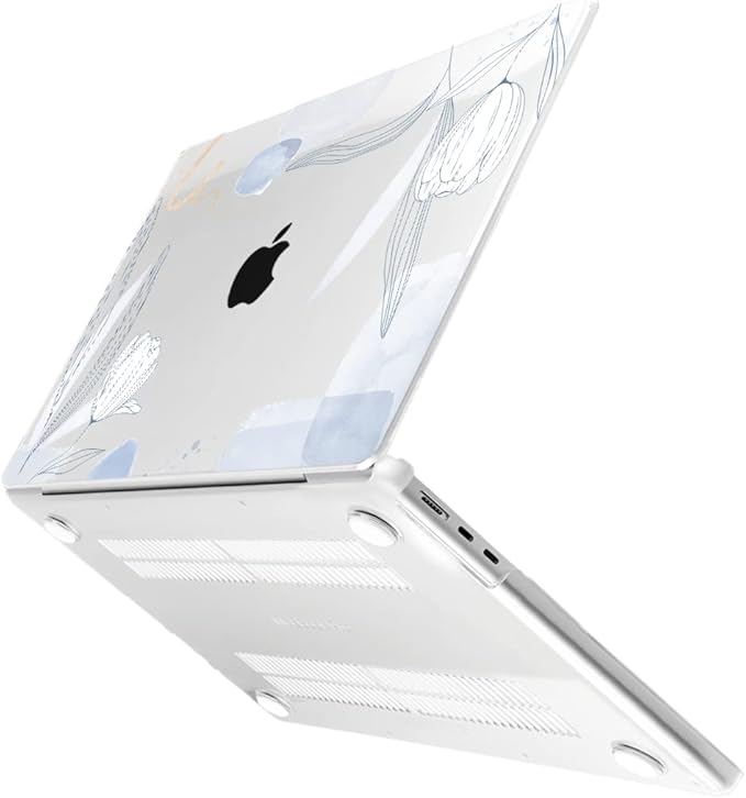 MEEgoodo Case for MacBook Air M4/M3/M2 13.6 inch 2025 2024 2022, Fit Model A3240 A3113 A2681, Compatible with MacBook Air 13 inch, Laptop Hard Shell Case with Keyboard Cover, Floral 33