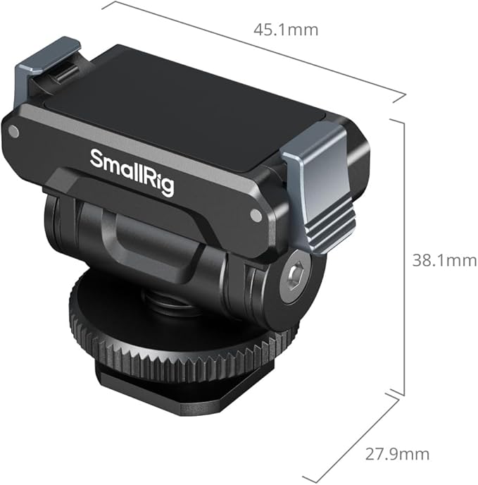 SMALLRIG Cold Shoe Adapter Mount for DJI Osmo 360 / Action 5 Pro / 4 / 3, with Quick Release Mount, 180° Tilt Adjustable - 5436