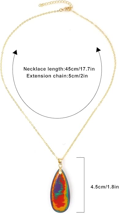 Stone Necklaces for Women Teardrop Gemstone Pendant Necklace Natural Stone Chain Necklaces