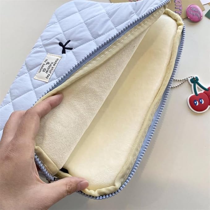 Cute Bow Graphic Carrying Laptop Bag Y2K Preppy Laptop Sleeve Case Bag Kawaii Pad Computer Protect Case Pouch (13-14 inch,Black)