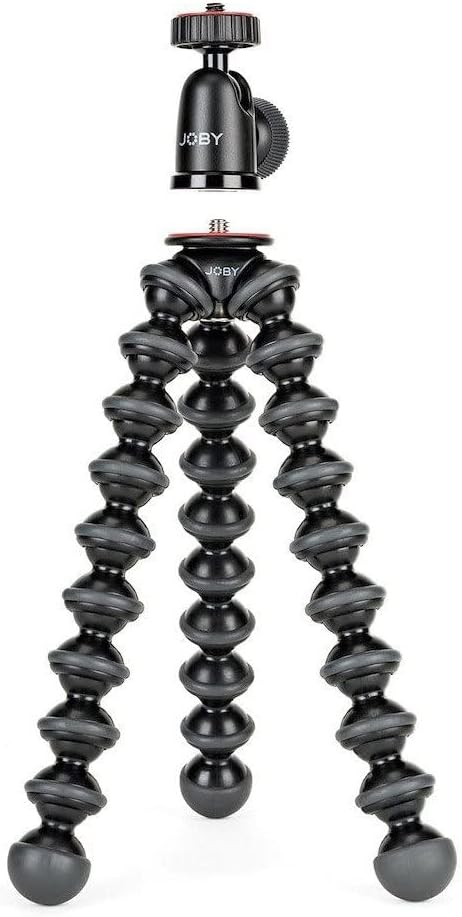 JOBY GorillaPod Compact Tripod Kit with Ballhead for Mirrorless Cameras up to 2.2 lbs. Black/Charcoal.