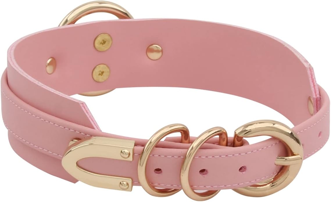 Lookook Fashion O-Ring Faux Leather Choker Necklaces Collar For Womens
