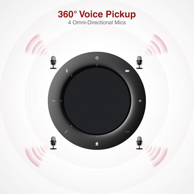 4K Conference Room Camera System, AI Auto-Tracking PTZ Camera 3x Optical/5x Digital Zoom with Bluetooth Speakerphone Set, 120° Wide-Angle, 16-Foot Mic Pickup, for Zoom YouTube Teams OBS and More