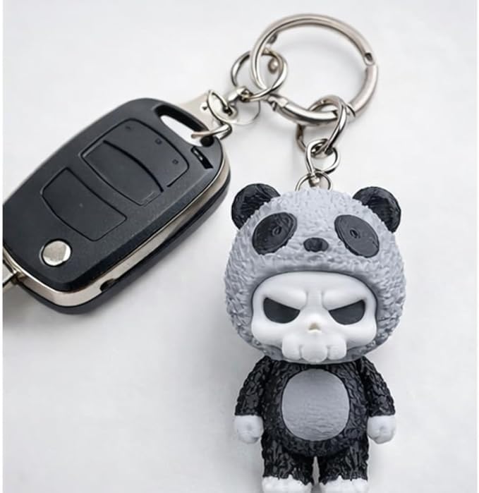 Chatelet Skull Panda Keychain Figurine | Cute Panda Skull Bag Charm | Collectible Keytag for Backpacks, Purses & Keys
