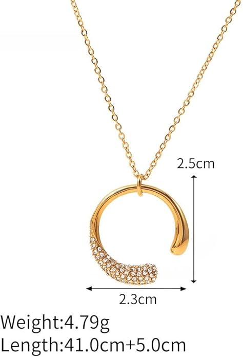 IBARA Women Gold Dianty Necklace Sun Crescent Moon Star Evil Eye Lock Lovely Heart Flower Butterfly Pearl Pendant Coin Necklaces 18K Gold CZ Diamond Filled Chain Boho Beach Simple Handmade Jewelry