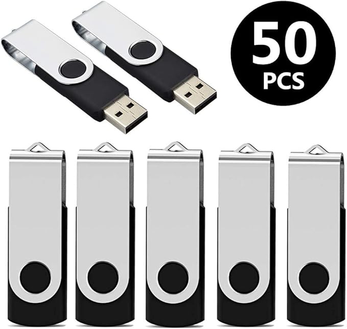 Aiibe 32GB USB Flash Drive 50 Pack Lot USB 2.0 Thumb Drive 32GB Flash Drive Bulk USB Drive Jump Drive Memory Stick Zip Drive 32GB Wholesale, 50Pcs 32GB Black
