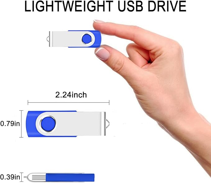 2GB Bulk Flash Drives 50 Pack EASTBULL USB 2.0 Metal Flash Drives Bulk Swivel USB Drives Bulk Thumb Drives Pack (2GB)