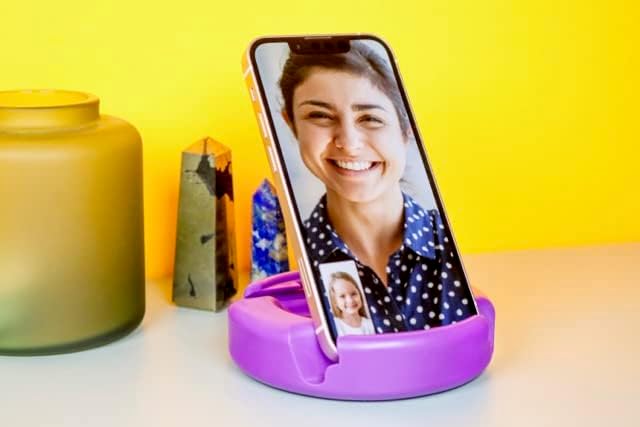 GoDonut – Phone Stand Original – Cell Phone Holder + Tablet Stand Desk Organizer – Compatible with Tablet, iPhone 16 15 14 Pro Max, Android & Most Smartphones - Pink