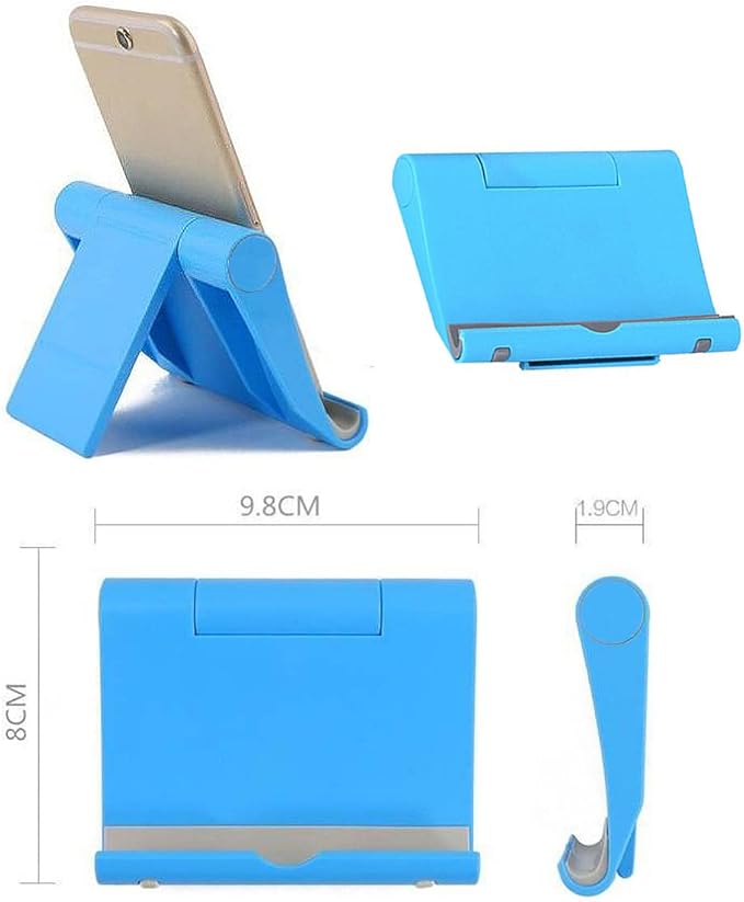 Cell Phone Stand for Desk 2 Pack Mobile Phone Holders Desktop Tablet Stand, Foldable Phone Dock Universal Adjustable Tablet Stand for Desk (Pink+Purple+Blue+White)