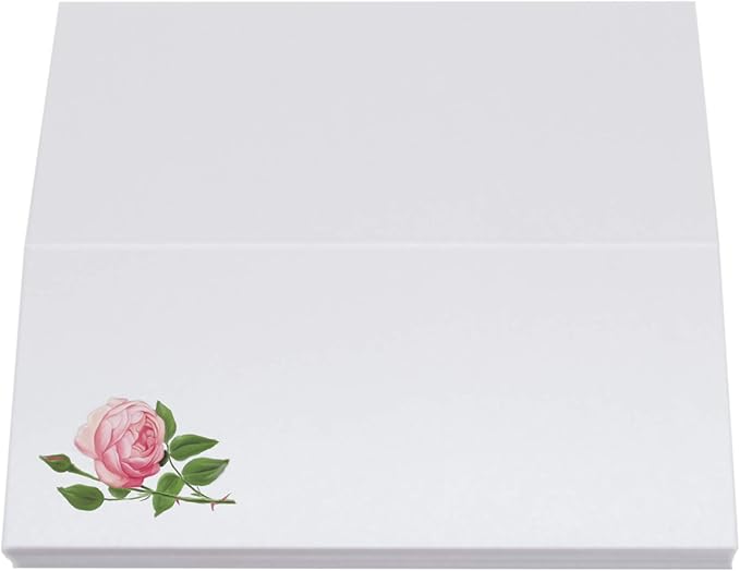 Pink Tea Rose Place Cards, Set of 60, Pre-cut and Scored - Wedding, Party, Dinner, and Special Events - Made in the USA