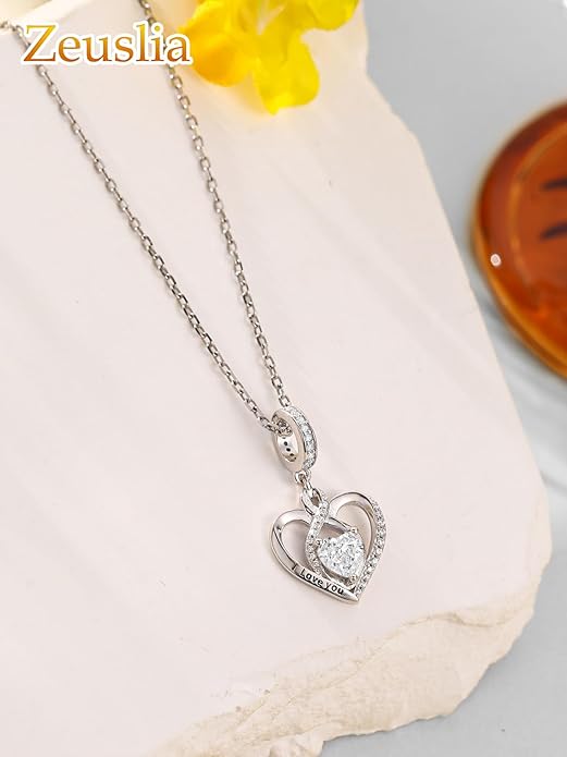 Heart Birthstone Charms for Bracelets, 925 Sterling Silver Women Bead Charms for Charm Bracelets Necklace, Mother's Day Birthday Anniversary Jewelry Gifts for Wife Mom Grandma Daughter