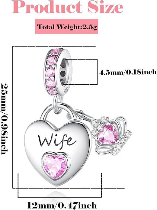 Family Charms for Charms Bracelet: 925 Sterling Silver Heart Dangle Charms for Bracelets and Necklaces, Birthday Mother's Day Christmas Jewelry Gifts For Women.