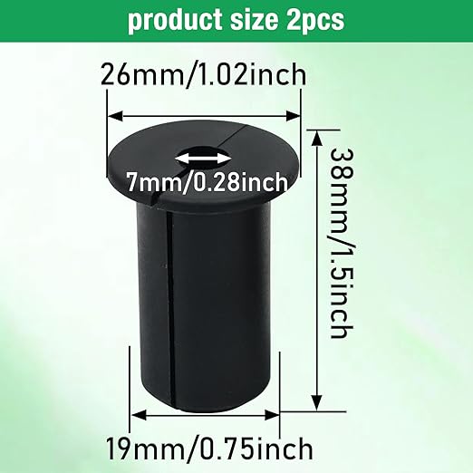 2pc Starlink Cable Grommet 3/4" Silicone Waterproof Wall Hole Pass Through Split Cable Bushings for TV Wire Ethernet Cord, Starlink Cable Routing Kit Accessories,38mm/1.5"Ht, Black