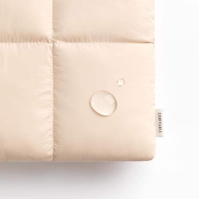 Comfyable Puffy Laptop Sleeve 13 Inch 14 Inch, Quilted Puffer Laptop Carrying Case, Pillow Case Compatible with MacBook Air M4 2025 M3 M2 M1, MacBook Pro M4 Pro/Max, Beige
