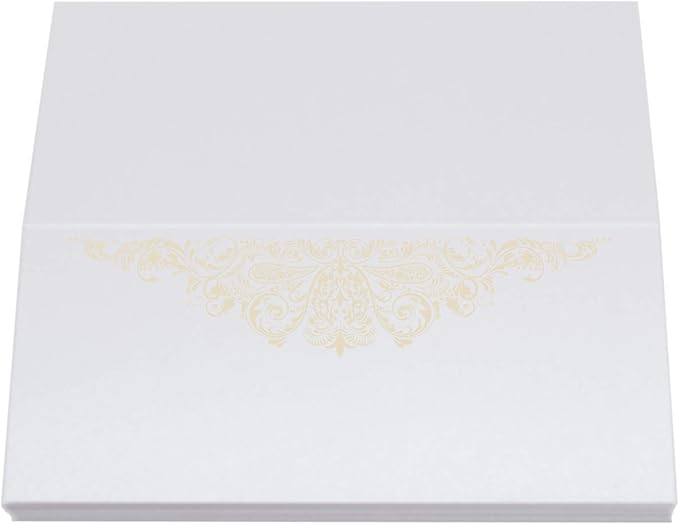 Paisley Place Cards, Ivory (Choose Color), Set of 25, Pre-cut and Scored - Wedding, Party, Dinner, and Special Events - Made in the USA