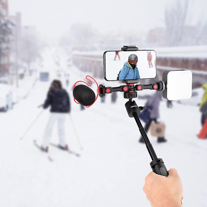 Dual Cold Shoe Mount by SmallRig, Extension Bar Universal Cold Shoe Adapter with 1/4" Thread Holes, for Microphone,Led Video Light, Audio Recorder Monitors-3483B