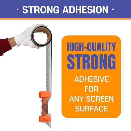 HA SHI Screen Repair Kit for Windows or Doors (2" x 6.5FT, Black) 3-Layer Strong Adhesive Tape, Made in Korea, Ease-Installation Fiberglass Covering Mesh