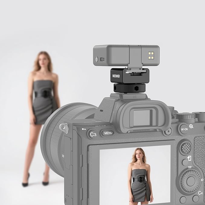 NEEWER Cold Shoe Mount Adapter Compatible with DJI Mic 2 Rode Wireless GO II Hollyland Saramonic NEEWER Wireless Mini Microphone, Anti Interference Offset Contact Design for Speedlite Flash, UA079