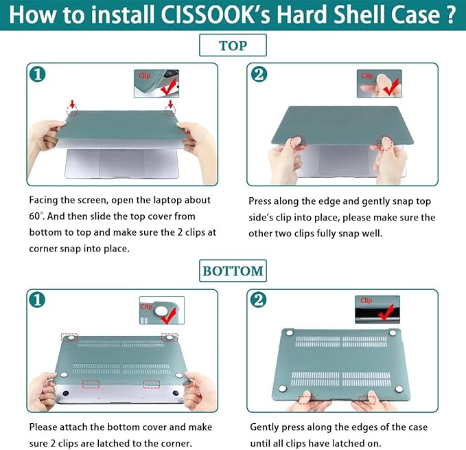 CISSOOK Compatible with MacBook Air 13.6 inch Case 2022 2023 2024 2025 Model A2681 A3113 A3240, Plastic Hard Case with Keyboard Cover Screen Protector Type C Adapter, Texture Flowers