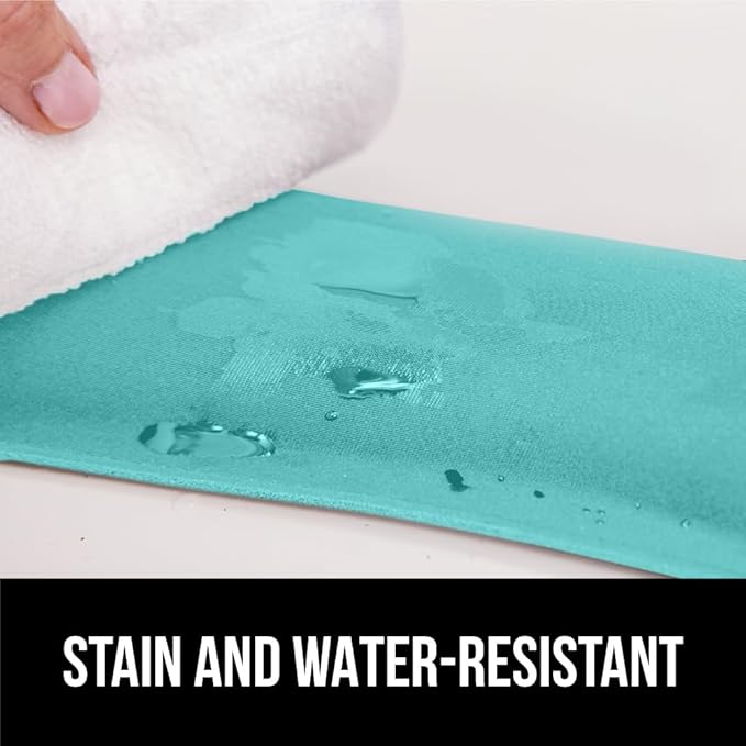 GORILLA GRIP Silky Gel Memory Foam Wrist Rest for Computer Keyboard, Mouse, Ergonomic Design for Typing Pain Relief, Desk Pads Support Hand, Arm, Mousepad Rests, Stain Resistant, 2 Piece Pad Turquoise