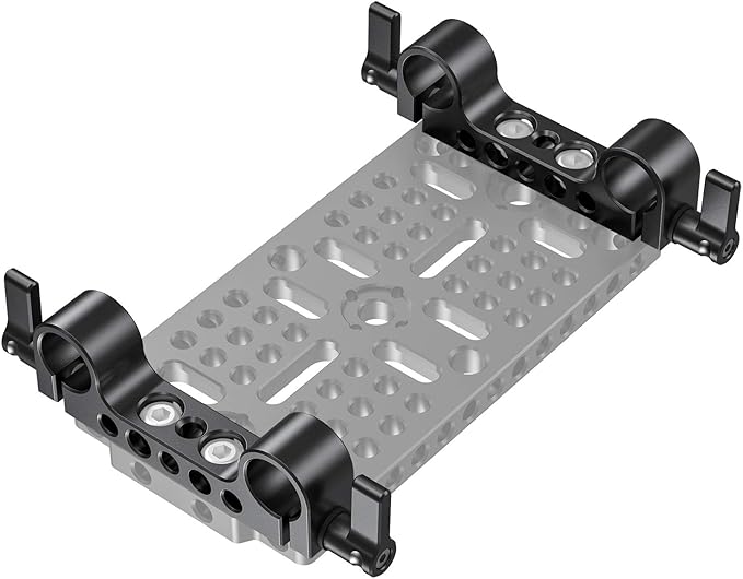 SmallRig Super Lightweight 15mm Railblock, Rod Clamp with 1/4"-20 Thread for Sony for Canon and Other 15mm DSLR Camera Rig Shoulder Support Rail System, Pack of 2-2061