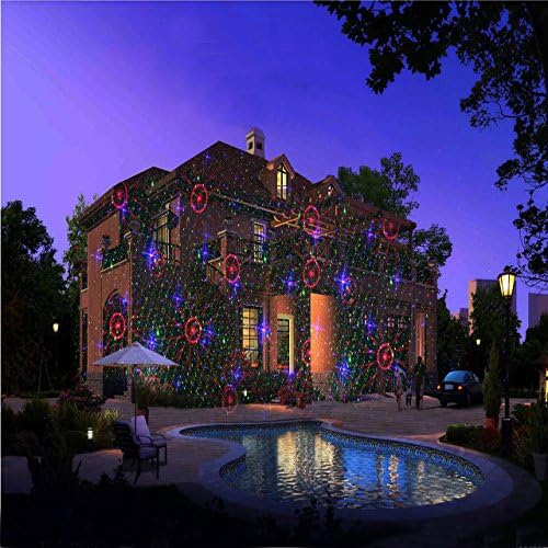 Motion Pattern Firefly 3 Models in 1 Continuous 18 Patterns LedMall RGB Outdoor Laser Garden and Christmas Lights with RF Remote Control and Security kit