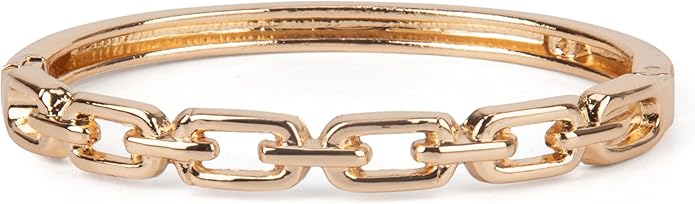 SPUNKYsoul Chain Link Buckle With Rhinestones Cuff Bracelet in Gold, Silver Rose Gold and Gun Metal for Women