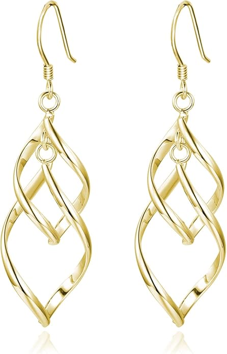 Sterling Silver Plated Earrings Dangle Earrings Linear Drop Statement Earrings for Women